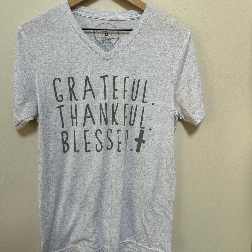 Jane and Delancey Heathered V-Neck Tee